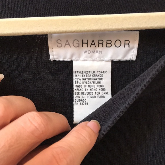 Sag Harbor Black Short Sleeve Top - Picture 2 of 6